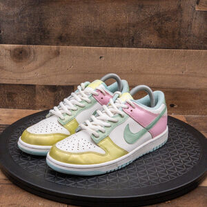 NIKE DUNK LOW GS EASTER GLACIER MULTICOLOR PASTEL WOMENS SHOES VTG SIZE 7.5/6Y